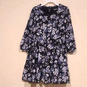 Black floral dress. size 5/6